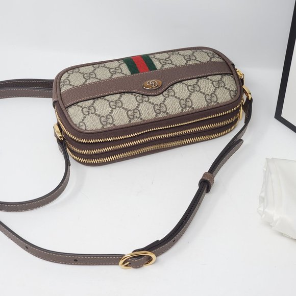 Gucci GG Supreme Ophidia Canvas Mini Crossbody Bag - Picture 6 of 15